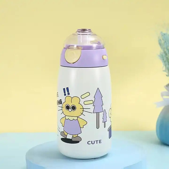 Buy Kids Bullet Vacuum Insulated Flask - Leak-Proof, Easy Carry Loop Purple at Myneemoe Online In India