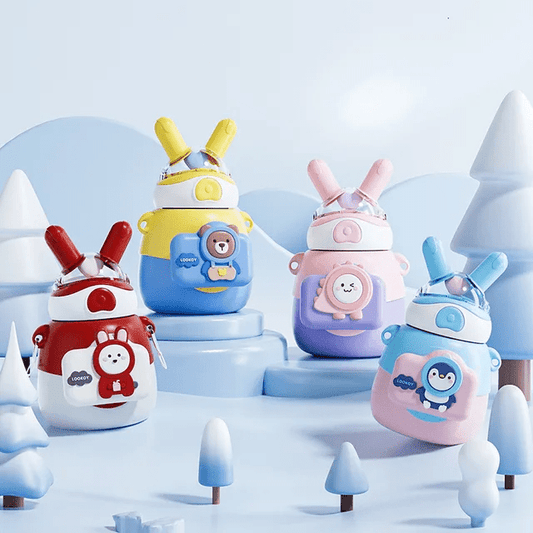 Buy Lookoy Colorful Rabbit Fun Theme Premium Water Bottle at MyneeMoe Online In India