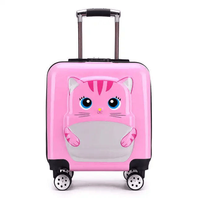 Buy MyneeMoe 3D Luxury Trolley Suitcase for Kids – High-Quality Rolling Luggage for Young Travelers Kitty - Kids Suitcase at MyneeMoe Online In India