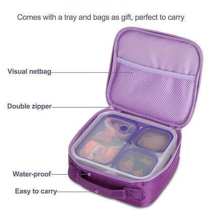 Buy Meal Station 3 Compartment Stainless Steel Bento Lunch Box with Bag at Myneemoe Online In India