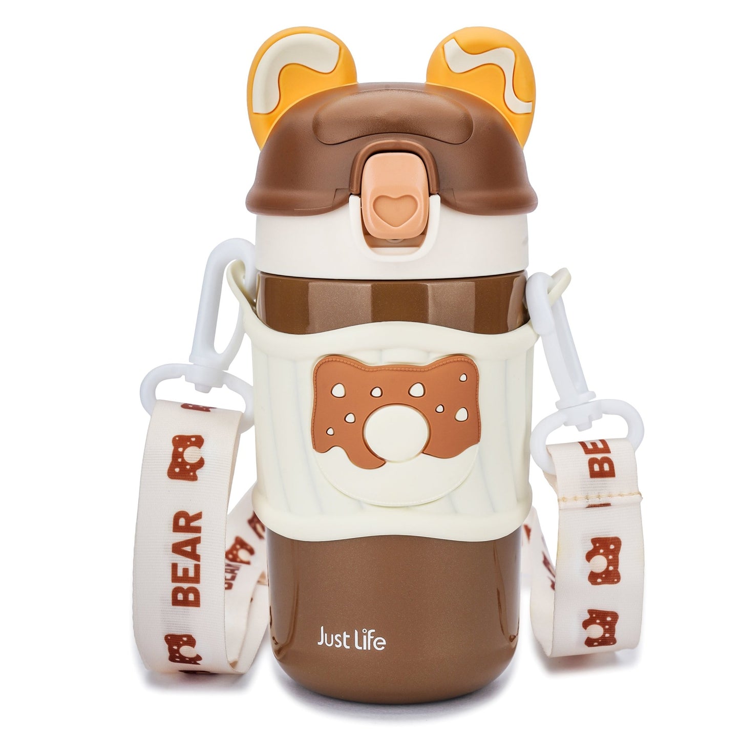 Buy Just Life (380ml) 316 Stainless Steel Water Bottle for Kids (4 Amazing Colors Available) Brown at MyneeMoe Online In India