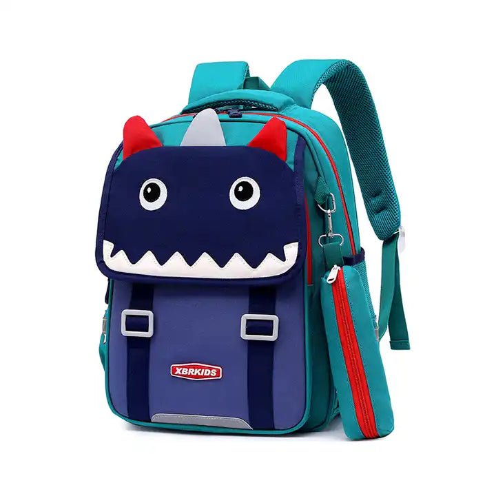 Buy Super Satchel Large Capacity Elite Backpack Green With Dark Blue (Shark) at MyneeMoe Online In India