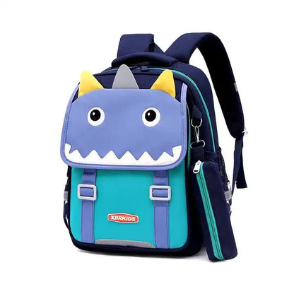 Buy Super Satchel Large Capacity Elite Backpack Dark Blue With Green (Shark) at MyneeMoe Online In India