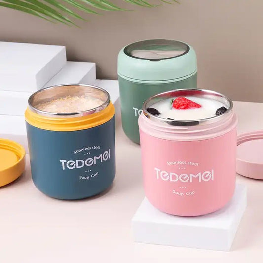 Buy Tedemei Morning Meal Stainless Steel Vacuum Jar (530ml, 3 Colors Available) at Myneemoe Online In India