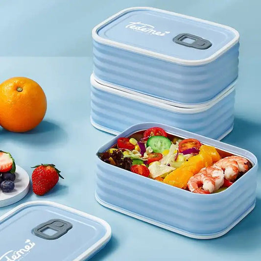 Buy Tedemei Tiny Stainless Steel Snack Box| Lunch Box (Available in 3 Pastel Colors) at MyneeMoe Online In India